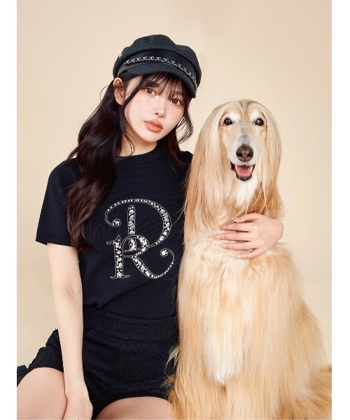 Darich（ダーリッチ） 半袖ニット FREE ブラック レディース