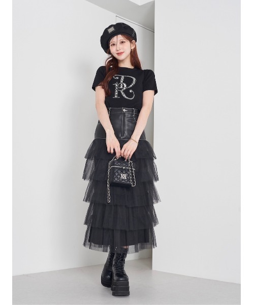 Darich（ダーリッチ） 半袖ニット FREE ブラック レディース