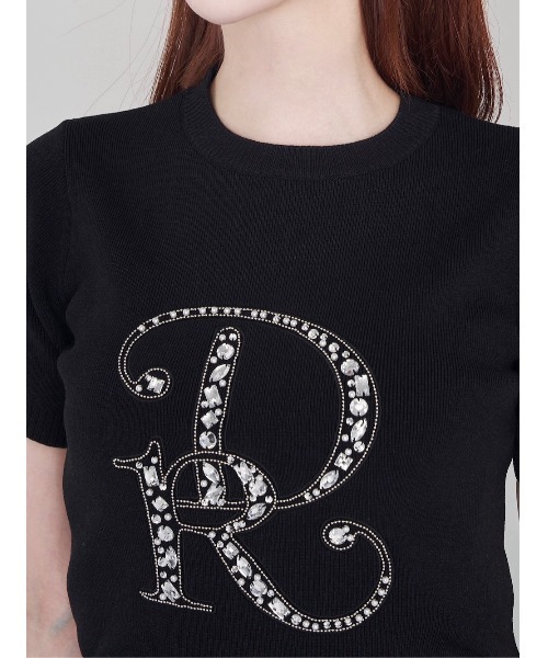 Darich（ダーリッチ） 半袖ニット FREE ブラック レディース