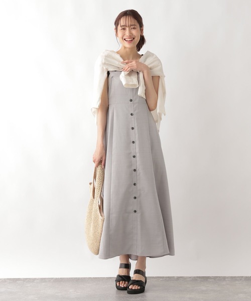 23区　モカブラウンベージュ　レース　ノースリーブ　ワンピース GLOBAL WORK（グローバルワーク） ノースリーブワンピース LARGE モカ