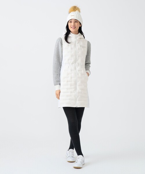 【お値下げ】BEAMS GOLF ストライプ フード付きワンピース BEAMS GOLF（ビームス ゴルフ） ワンピース PURPLE LABEL / 接結ダウン