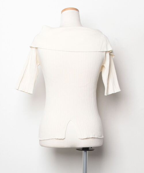 「POLO BCS」 半袖ニット FREE アイボリー レディース_画像2