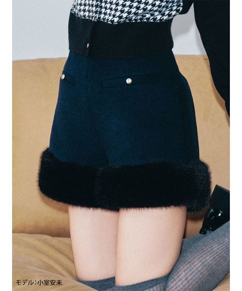 LILY BROWN（リリーブラウン） パンツ エコファ―ショートパンツ