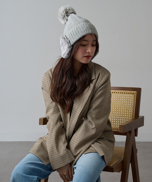 ニット帽・スカーフセット グレー FUNALIVE（ファンアライブ） ニット帽 ニットキャップ Cool Max ドライ