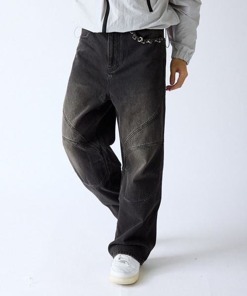 SUPPLIER（サプライヤー） ジーンズ Switching Pierced Baggy Jeanes