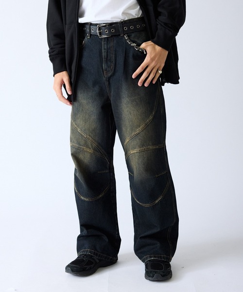 SUPPLIER（サプライヤー） ジーンズ Switching Pierced Baggy Jeanes