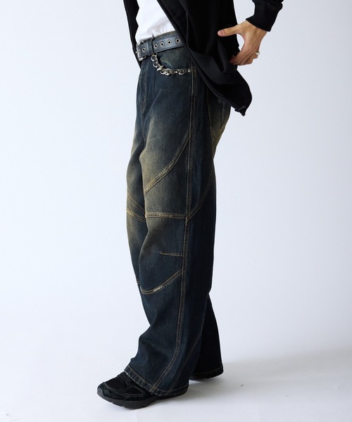 SUPPLIER（サプライヤー） ジーンズ Switching Pierced Baggy Jeanes