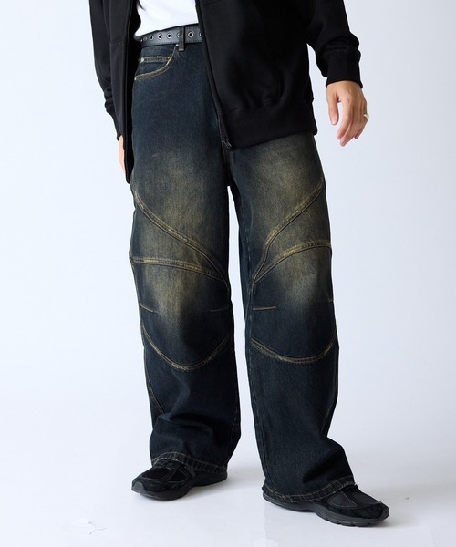 SUPPLIER（サプライヤー） ジーンズ Switching Pierced Baggy Jeanes