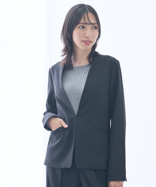 ARTS & SCIENCE ノーカラーオープンジャケット 美品 slattgir（スラットジール） ジャケット ノーカラージャケット 入学式