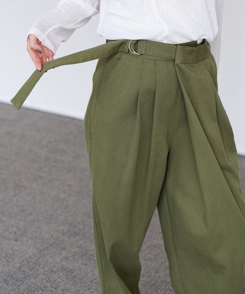 「select MOCA Et」 チノパンツ FREE カーキ レディース_画像5