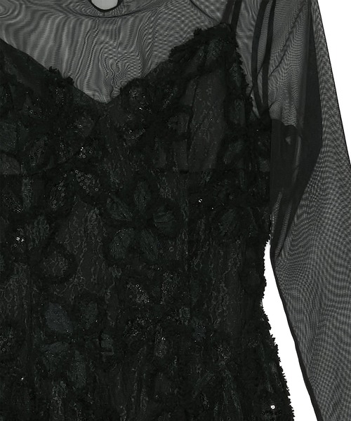 Leja（レジャ） ドレス 「LEJA」シアーフラワーレースレイヤード