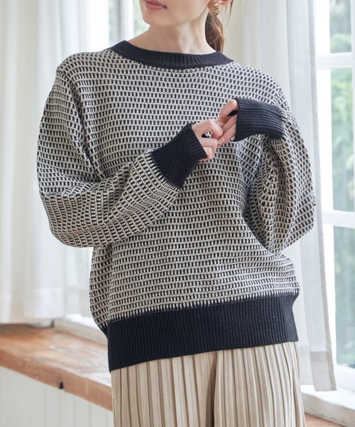 Diagram ダイアグラム ニット ジャガード トップス 秋冬 Diagram（ダイアグラム） WOMEN ニット GRACE CONTINENTAL グレース