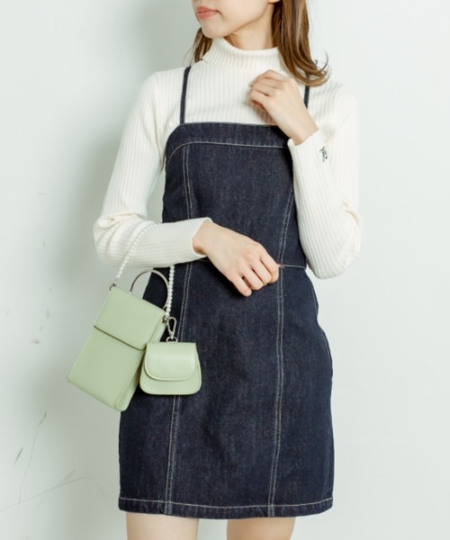 「OLIVE des OLIVE」 キャミソールワンピース FREE ケミカルウォッシュ レディース_画像3