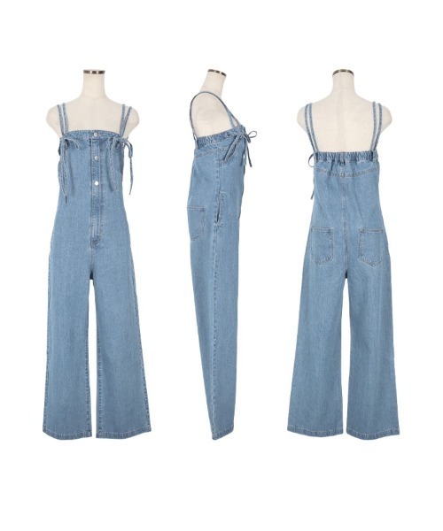 「KOBE LETTUCE」 オールインワン - インディゴブルー レディース_画像2