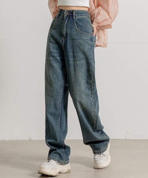 「DAY CLOSET」 デニムパンツ X-SMALL ライトブルー レディース_画像3