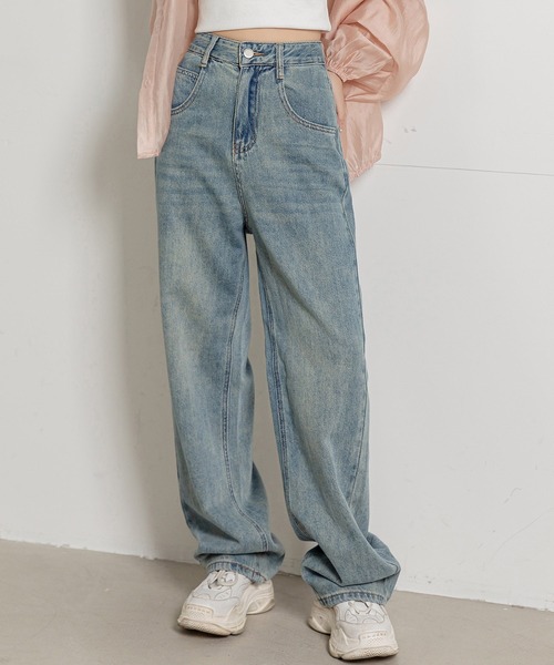 「DAY CLOSET」 デニムパンツ X-SMALL ライトブルー レディース_画像8