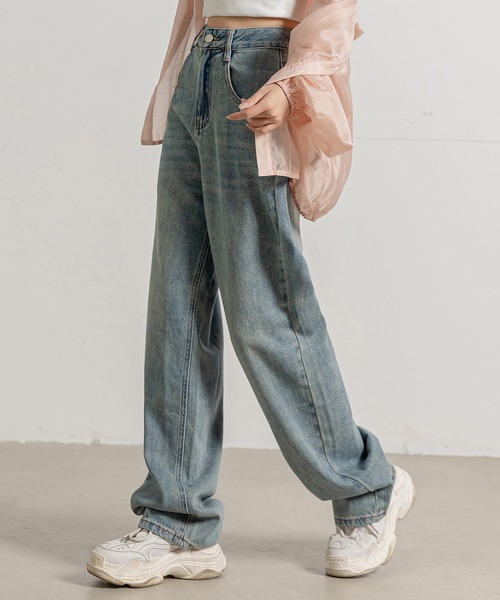 「DAY CLOSET」 デニムパンツ X-SMALL ライトブルー レディース_画像9