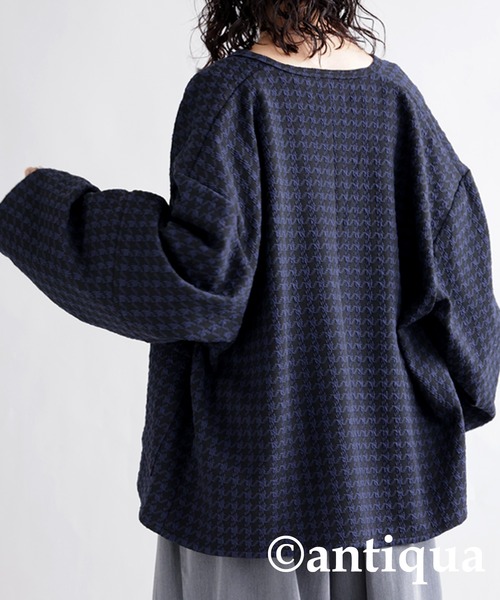 「antiqua」 ブルゾン FREE ネイビー レディース_画像3