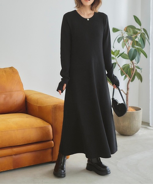 「titivate」 ニットワンピース L ブラック レディース_画像6