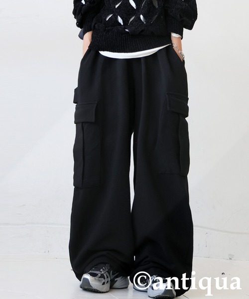 「antiqua」 カーゴパンツ ONESIZE ブラック レディース