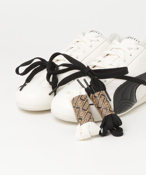 週末限定割引！美品プーマブラックレザー スニーカー ローカット PUMA（プーマ） 385510.11L レディース ローカットスニーカー スポーツ