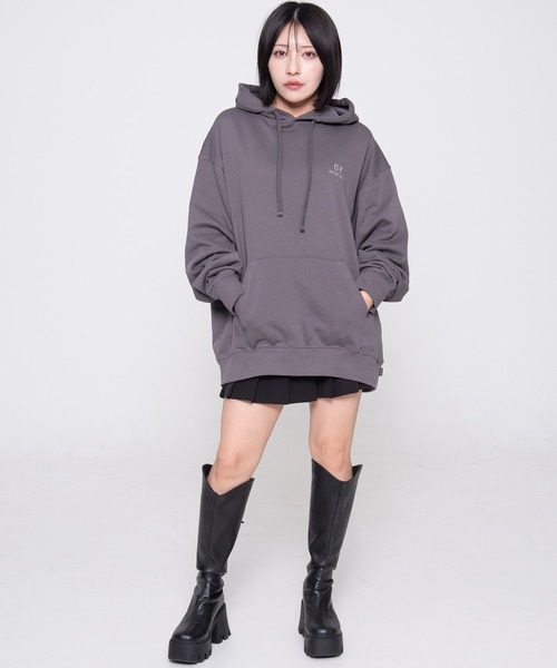 「OY」 プルオーバーパーカー L グレー レディース_画像9