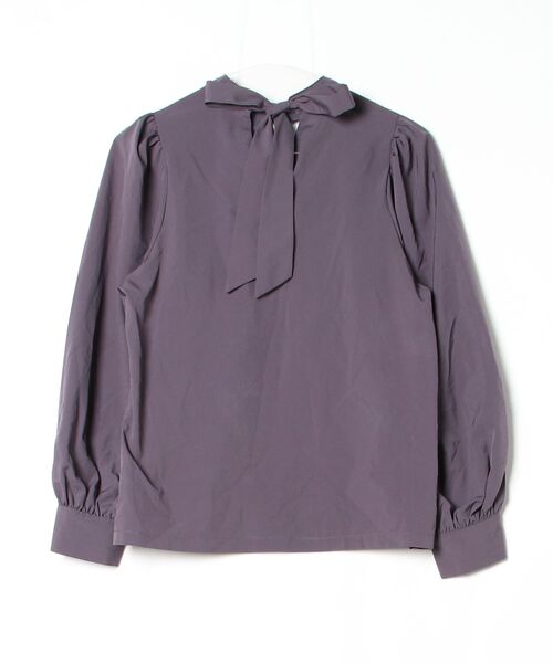 「JUNOAH」 長袖ブラウス L パープル レディース_画像2