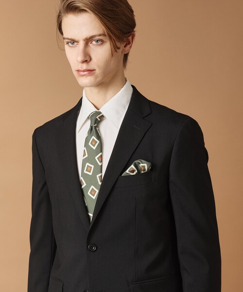 40CARATS&525 BY TAKEO KIKUCHI ネクタイ 手書き小紋プリントネクタイ