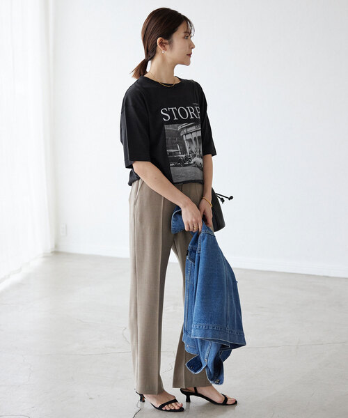 「SLOBE IENA」 半袖Tシャツ FREE ホワイト レディース_画像4