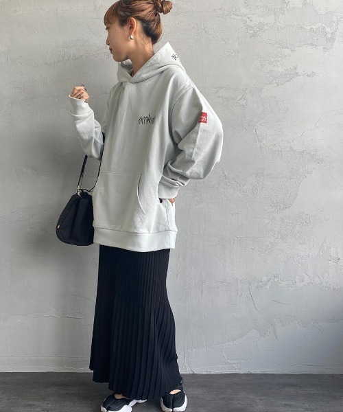 「Manhattan Portage」 プルオーバーパーカー M グレー レディース_画像7