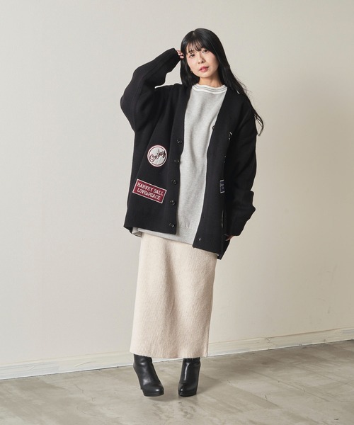 「SMILEY FACE」 ニットカーディガン MEDIUM グリーン レディース_画像2
