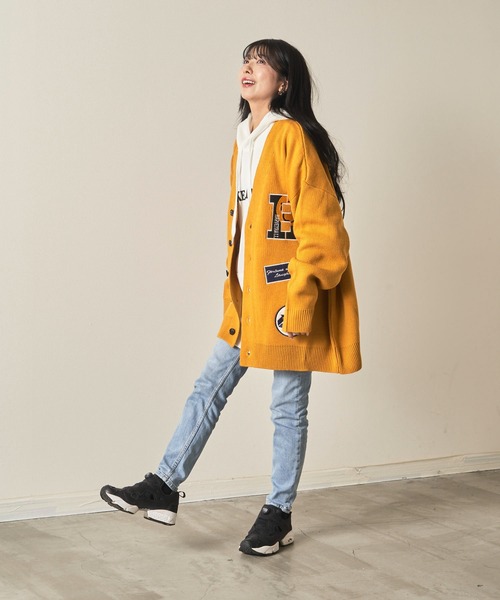 「SMILEY FACE」 ニットカーディガン MEDIUM グリーン レディース_画像5