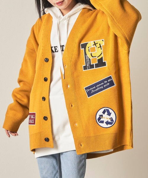 「SMILEY FACE」 ニットカーディガン MEDIUM グリーン レディース_画像6