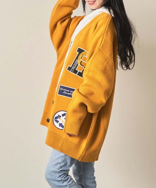 「SMILEY FACE」 ニットカーディガン MEDIUM グリーン レディース_画像7