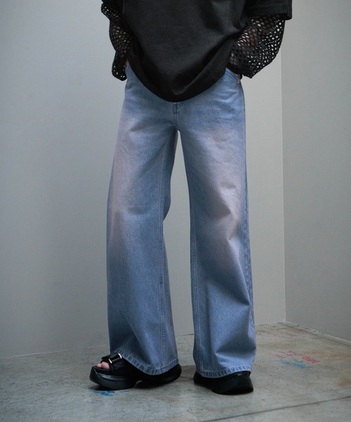 HARE（ハレ） デニムパンツ MEDIUM ブラック メンズ : ZOZOTOWN Yahoo