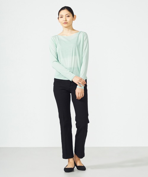 「Chacott」 長袖カットソー M ピンク レディース_画像3