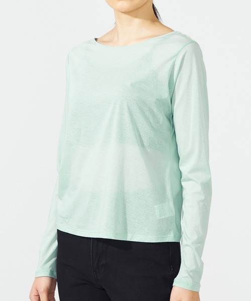 「Chacott」 長袖カットソー M ピンク レディース_画像5