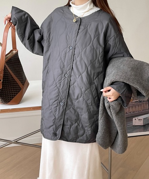 「emi+」 ノーカラージャケット M ブラック レディース_画像2