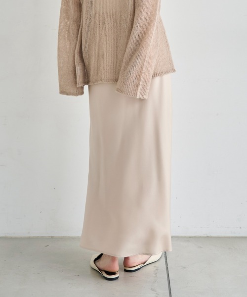 「meilmada」 ロングスカート FREE チャコールグレー レディース_画像9