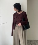 カーディガン カットレイヤードカーディガン レ...の詳細画像1