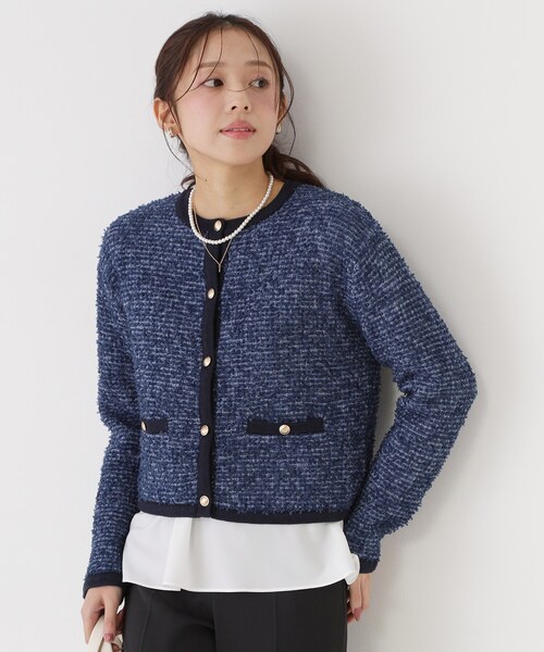 ストーン　カーディガン　卒業式 楽天市場】服 レディース 卒業式 ツイードジャケット レディース