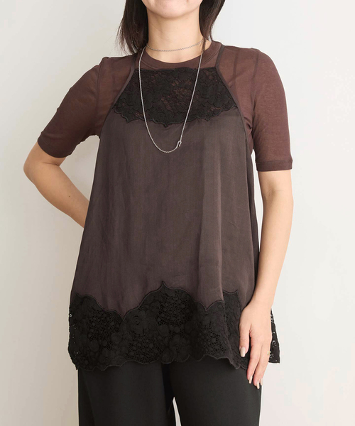 【新品未使用】IENA LA BOUCLE / レースキャミソール IENA LA BOUCLE（イエナラブークル） キャミソール IENA LA BOUCLE R/L