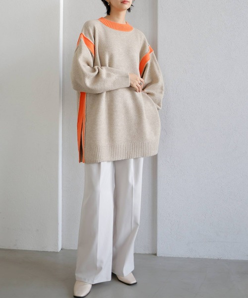 「LIAN」 長袖ニット FREE ベージュ レディース_画像3