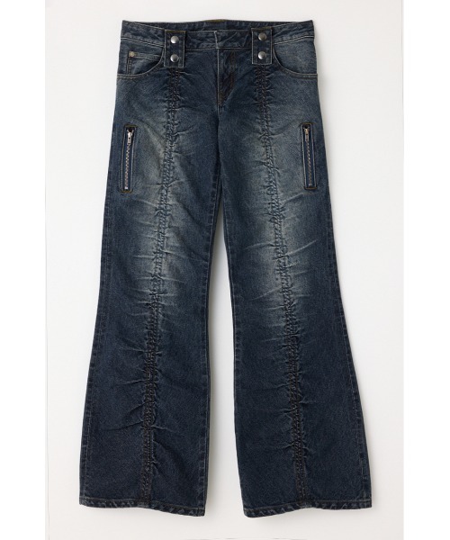 LAGUAGEM ラグアジェム FRONT GATHERデニム　ブルー LAGUA GEM（ラグアジェム） ジーンズ デニム デニムパンツ FRONT