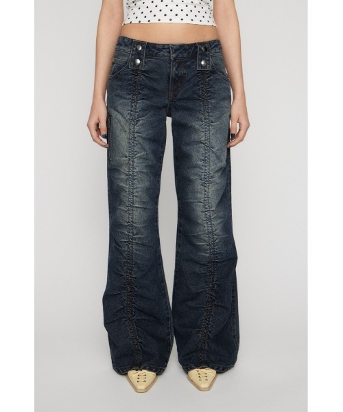LAGUAGEM ラグアジェム FRONT GATHERデニム　ブルー LAGUA GEM（ラグアジェム） ジーンズ デニム デニムパンツ FRONT
