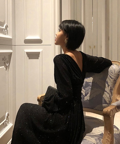 「COCOMOMO」 長袖ワンピース S グレー レディース_画像5