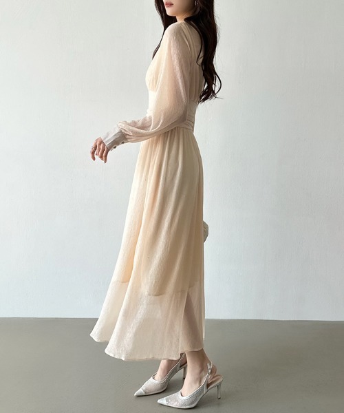 「COCOMOMO」 長袖ワンピース S グレー レディース_画像9