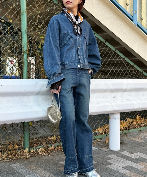 DOUBLE NAME（ダブルネーム） カーディガン スカーフSET オーバー