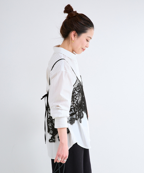 B.C STOCK（ベーセーストック） ブラウス シャツ 「2枚セット」レース