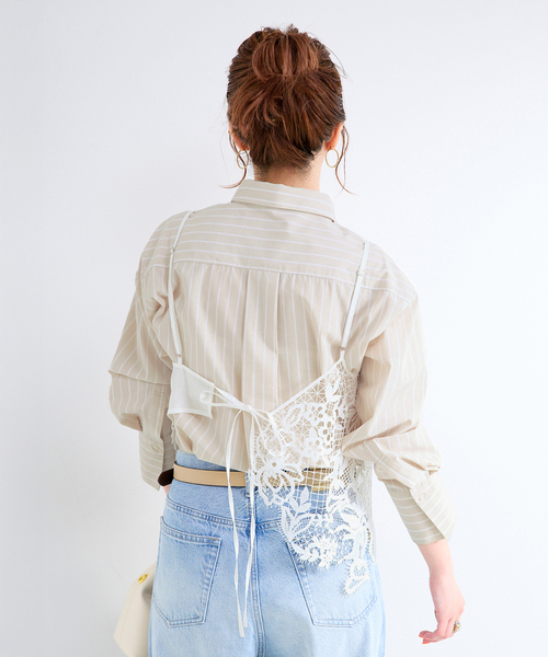 B.C STOCK（ベーセーストック） ブラウス シャツ 「2枚セット」レース 